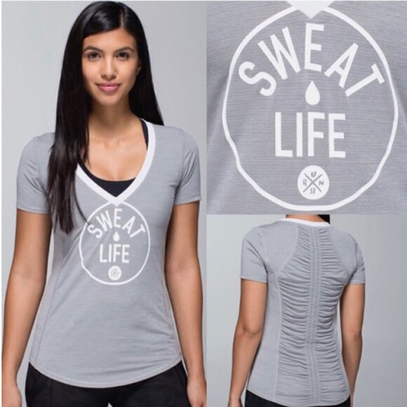 LULULEMON | Sweat Life Runner Up V-Neck Short Sleeve T-Shirt - Picture 2 of 6
